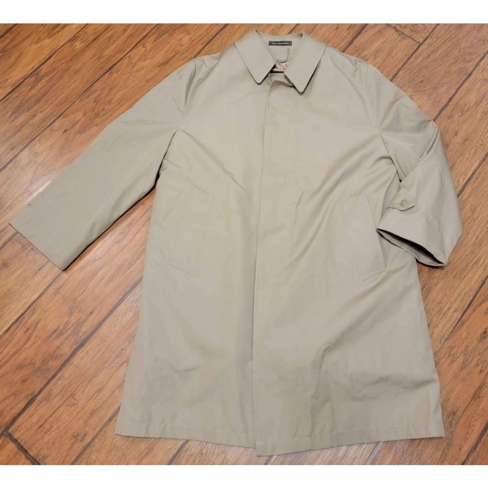 Vintage Misty Harbor Trench Coat 40 Short Kahki Taupe Insulated